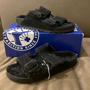 Birkenstock Arizona Shearling Black